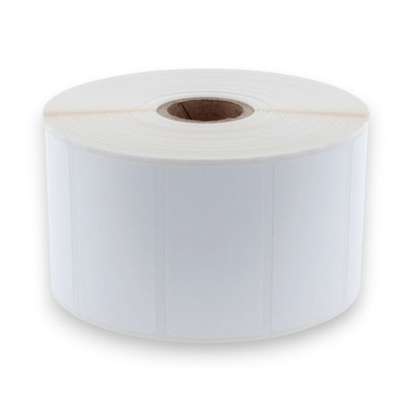 Picture of 1000 labels 60 x 40mm Polyethylene Permanent White 1 inch